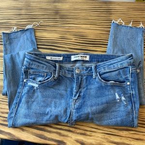 Tally Weigl Low Waist Skinny Distressed Jeans